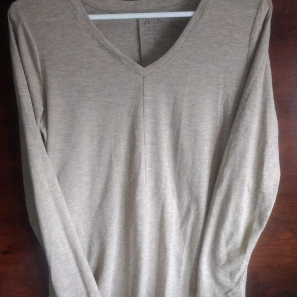 FREE with Purchase - Gold Sparkle V-Neck Tunic